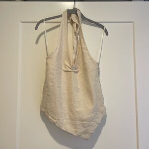 Zara Linen Halter Top
